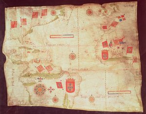 Mapa del Océano Atlántico, c.1550